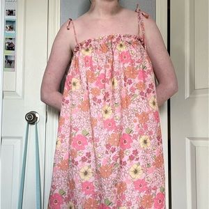pink floral dress!